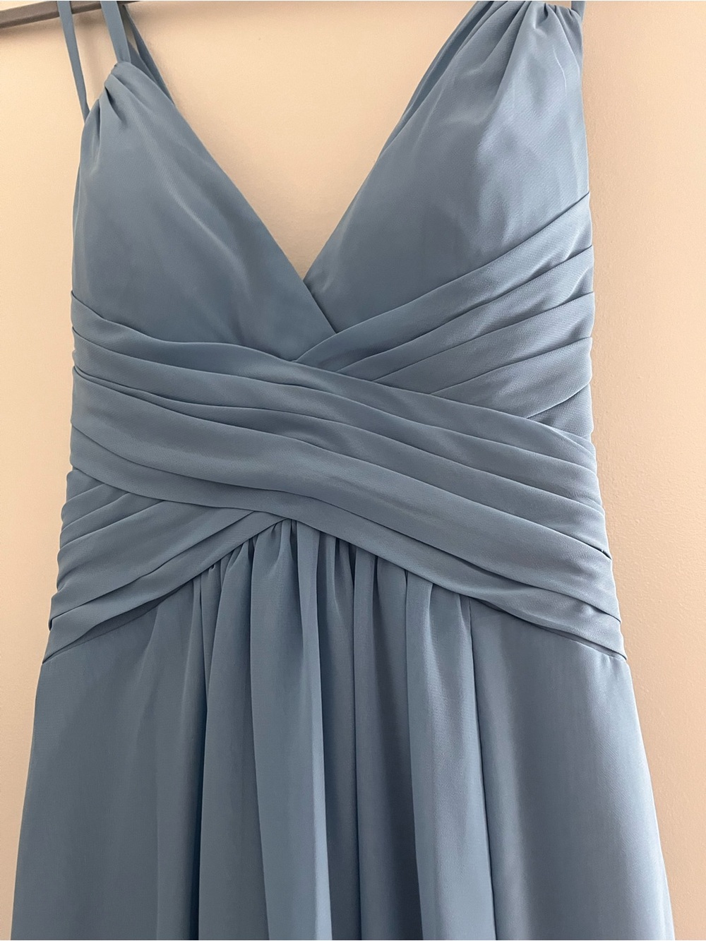 Azazie Steel Blue Bridesmaid's Dress